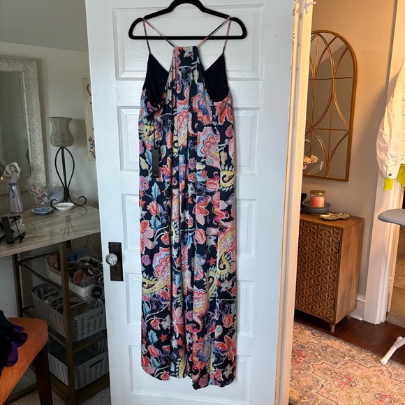 Nicole Miller Dark Blue Floral Dress - Picture 4 of 5